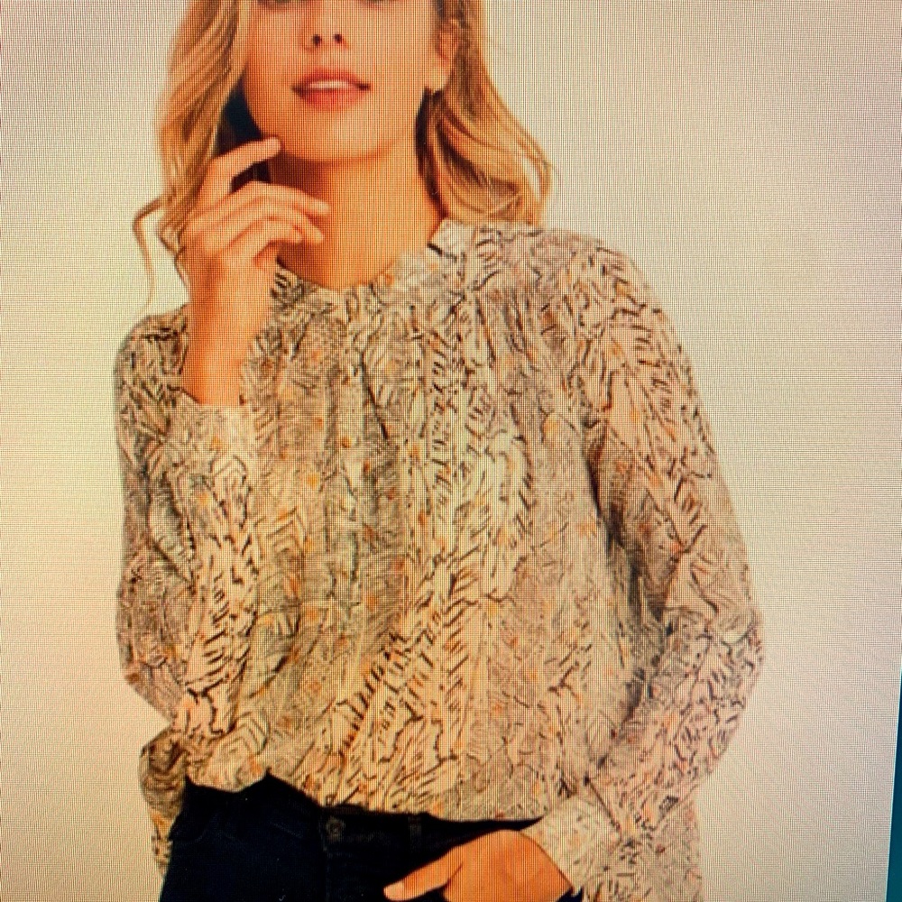 Beautiful Black Cream and Gold Gilli Blouse